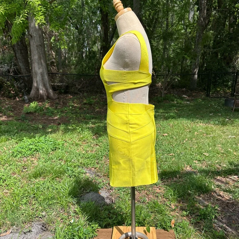Bandage Dress Yellow XS - Picture 5 of 5